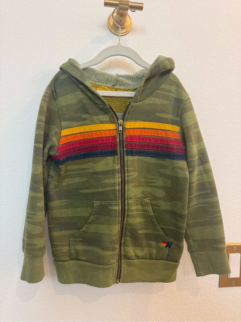 Aviator nation camo hoodie size 8